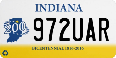 IN license plate 972UAR