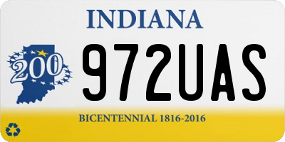 IN license plate 972UAS