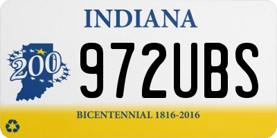 IN license plate 972UBS