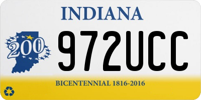 IN license plate 972UCC