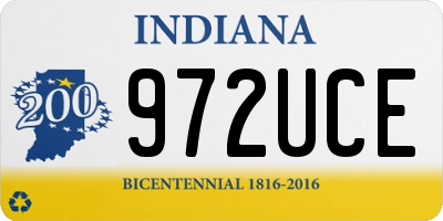IN license plate 972UCE