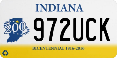 IN license plate 972UCK
