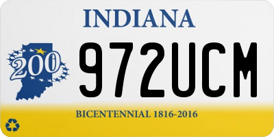 IN license plate 972UCM