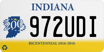 IN license plate 972UDI