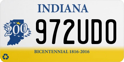 IN license plate 972UDO
