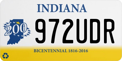 IN license plate 972UDR