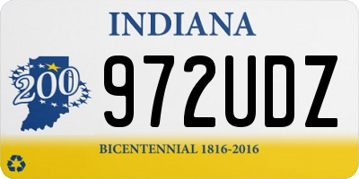 IN license plate 972UDZ