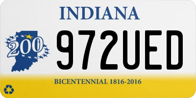 IN license plate 972UED