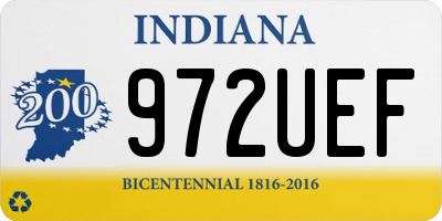 IN license plate 972UEF