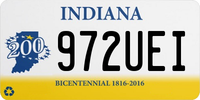 IN license plate 972UEI