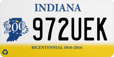IN license plate 972UEK