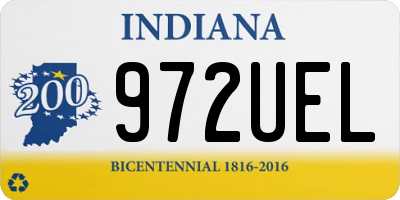 IN license plate 972UEL
