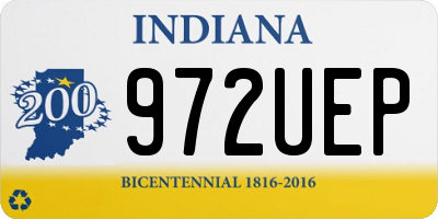 IN license plate 972UEP