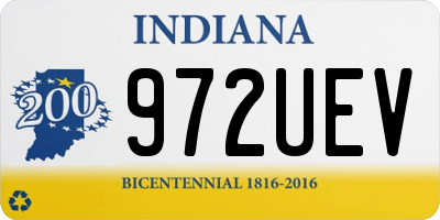 IN license plate 972UEV