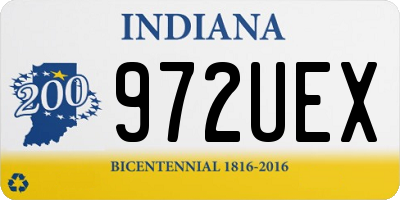 IN license plate 972UEX