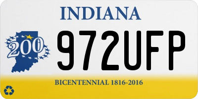 IN license plate 972UFP