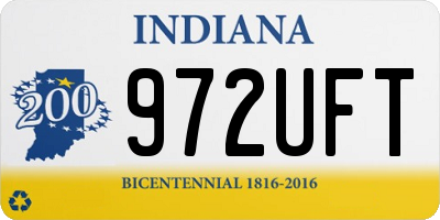 IN license plate 972UFT