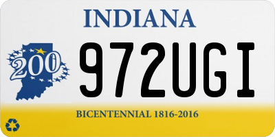 IN license plate 972UGI