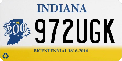 IN license plate 972UGK