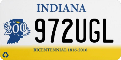 IN license plate 972UGL