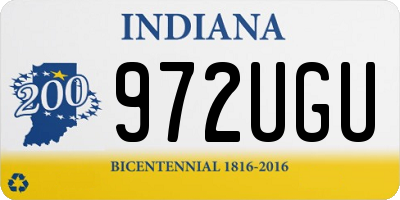IN license plate 972UGU