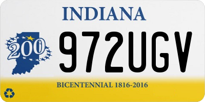 IN license plate 972UGV