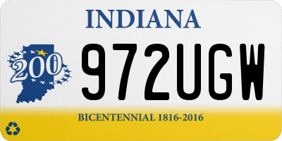 IN license plate 972UGW
