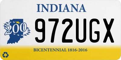 IN license plate 972UGX