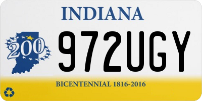 IN license plate 972UGY