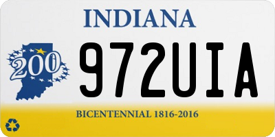 IN license plate 972UIA