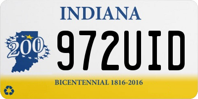 IN license plate 972UID