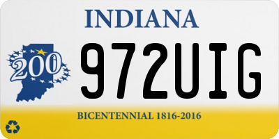 IN license plate 972UIG