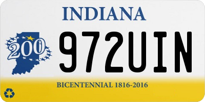 IN license plate 972UIN