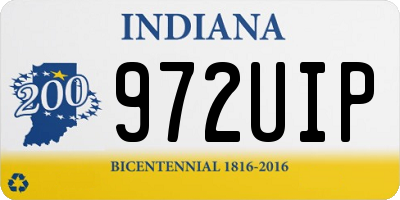 IN license plate 972UIP