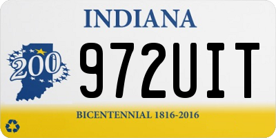 IN license plate 972UIT