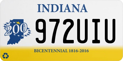 IN license plate 972UIU