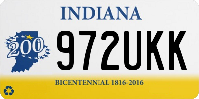 IN license plate 972UKK