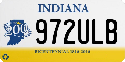 IN license plate 972ULB