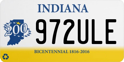 IN license plate 972ULE