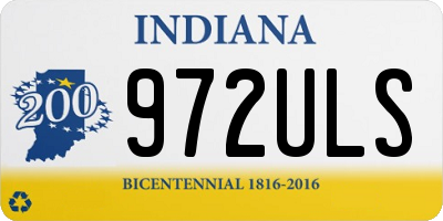 IN license plate 972ULS