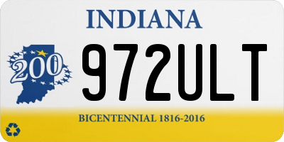 IN license plate 972ULT