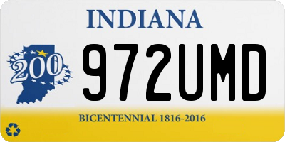IN license plate 972UMD