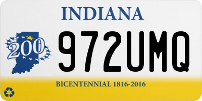 IN license plate 972UMQ