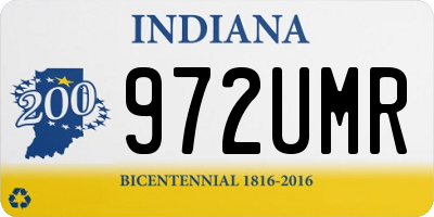 IN license plate 972UMR