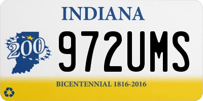 IN license plate 972UMS