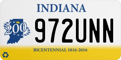 IN license plate 972UNN
