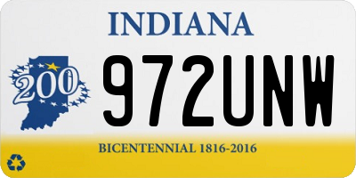 IN license plate 972UNW