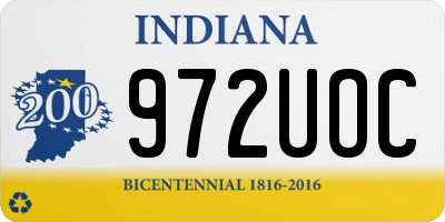 IN license plate 972UOC