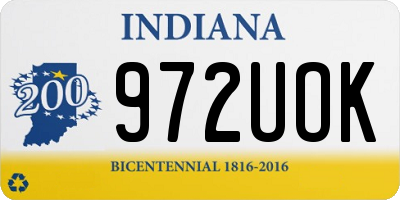 IN license plate 972UOK