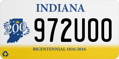 IN license plate 972UOO